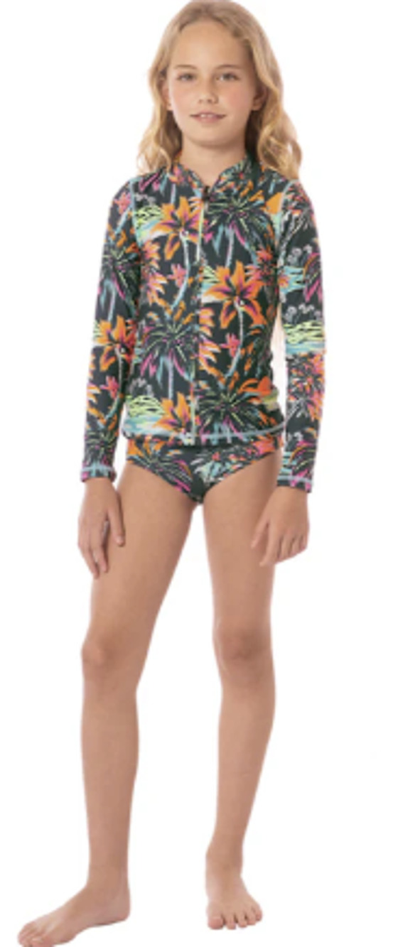 Maaji Girl's 14 Funky Fiesta Cherish Reversible Rash Guard Swimsuit Set J5-34